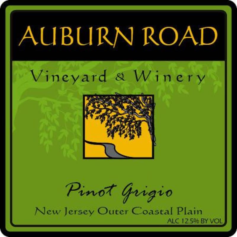 Auburn Road Winery Pinot Grigio 2012 Front Label