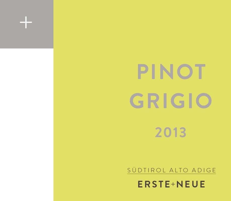Erste + Neue Alto Adige Pinot Grigio 2013 Front Label