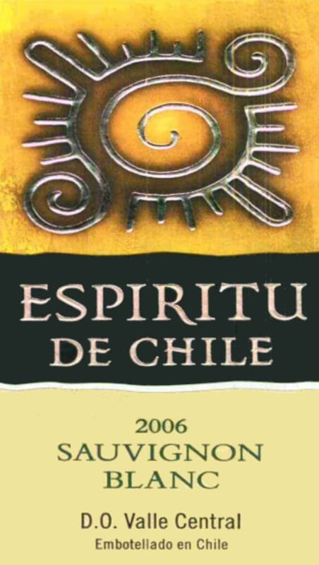 Espiritu de Chile Sauvignon Blanc 2006 Front Label
