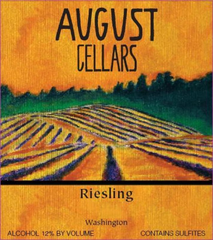 August Cellars Riesling 2014 Front Label