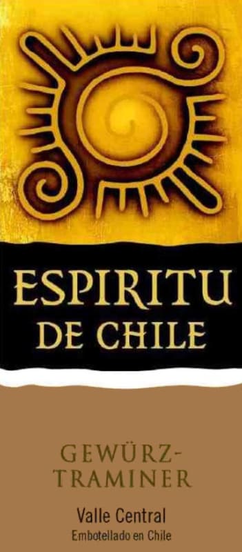 Espiritu de Chile Gewurztraminer 2013 Front Label