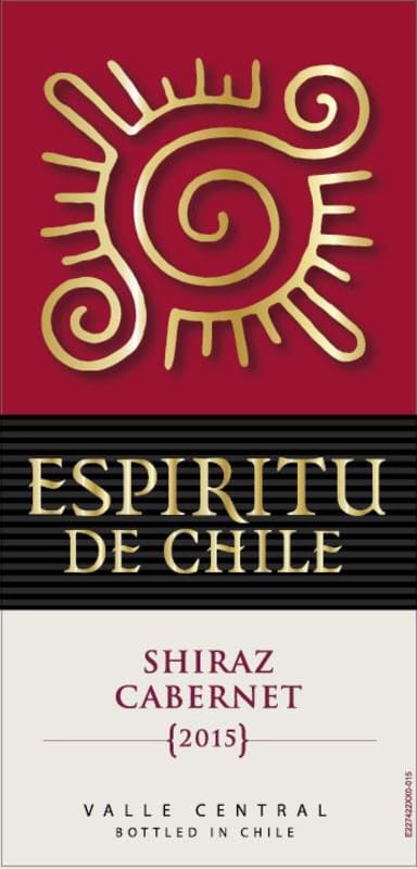 Espiritu de Chile Shiraz Cabernet Sauvignon 2015 Front Label
