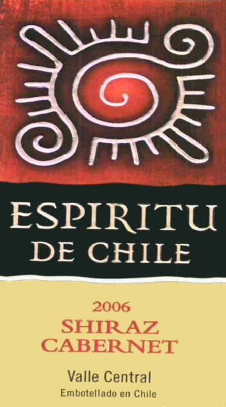 Espiritu de Chile Shiraz Cabernet Sauvignon 2006 Front Label