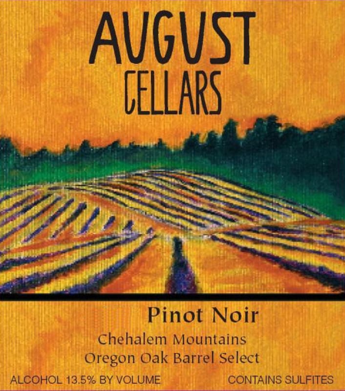 August Cellars Oak Pinot Noir 2009 Front Label
