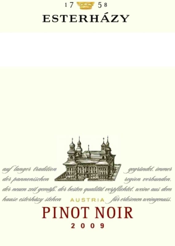 Esterhazy Classic Trocken Pinot Noir 2009 Front Label