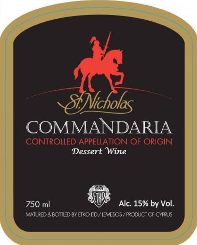 Etko Winery St. Nicholas Commandaria 2003 Front Label