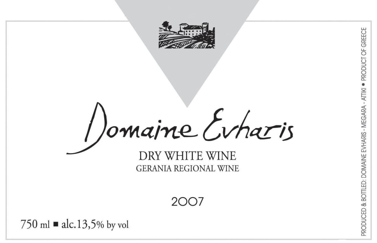 Evharis Dry White 2007 Front Label