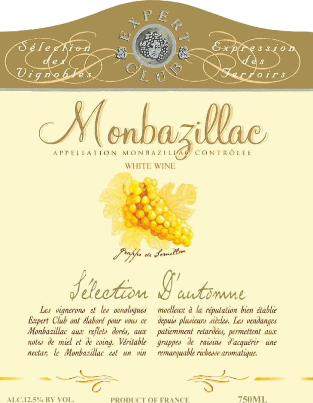 Expert Club Selection d'Automne 2010 Front Label