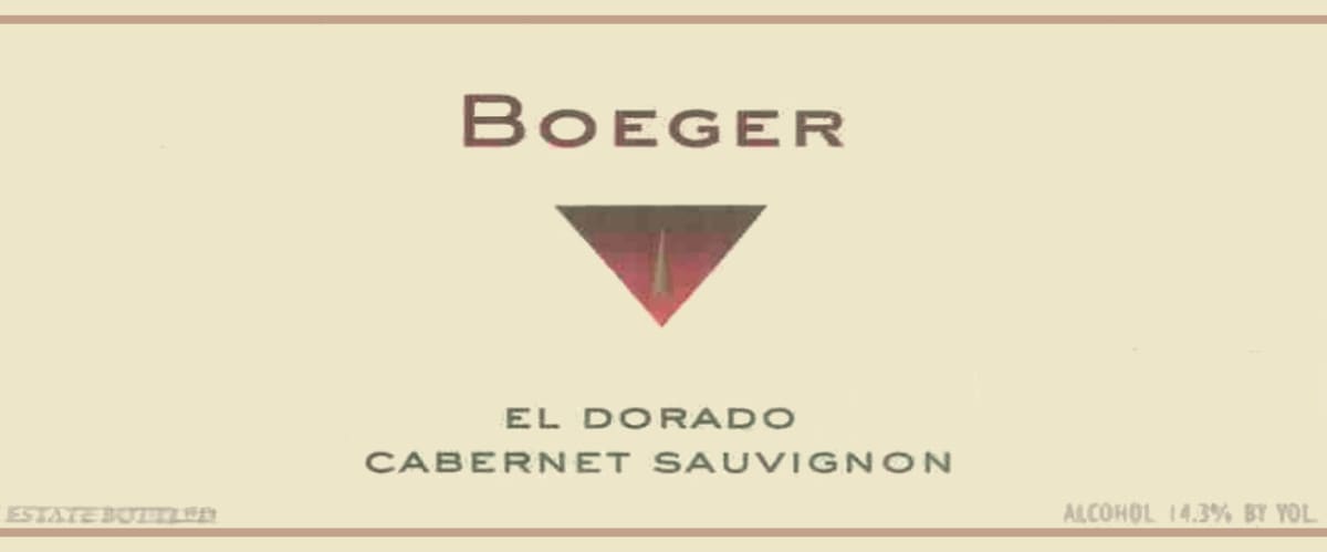 Boeger El Dorado Cabernet Sauvignon 2004 Front Label