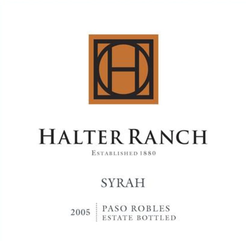 Halter Ranch Syrah 2005 Front Label