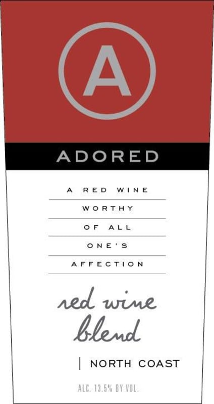 Adored Red Wine Blend 2014 Front Label