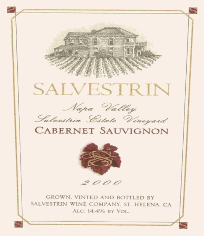 Salvestrin Napa Valley Cabernet Sauvignon 2000 Front Label