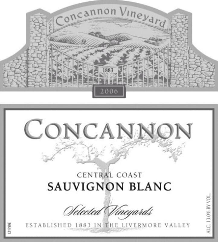 Concannon Selected Vineyards Sauvignon Blanc 2006 Front Label