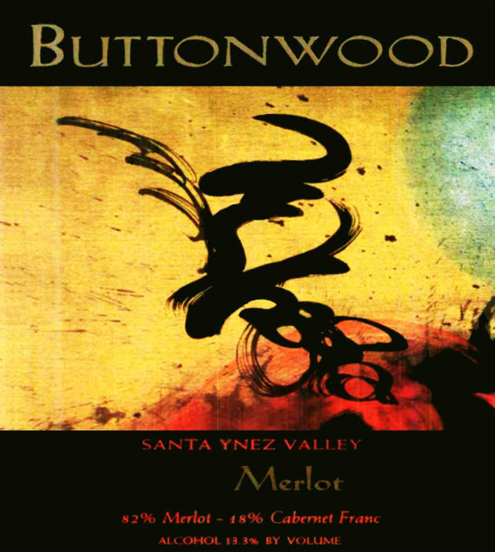 Buttonwood Farms Santa Ynez Valley Merlot 2001 Front Label