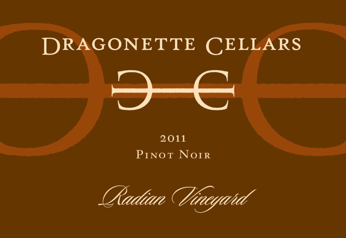 Dragonette Cellars Radian Vineyard Pinot Noir 2011 Front Label