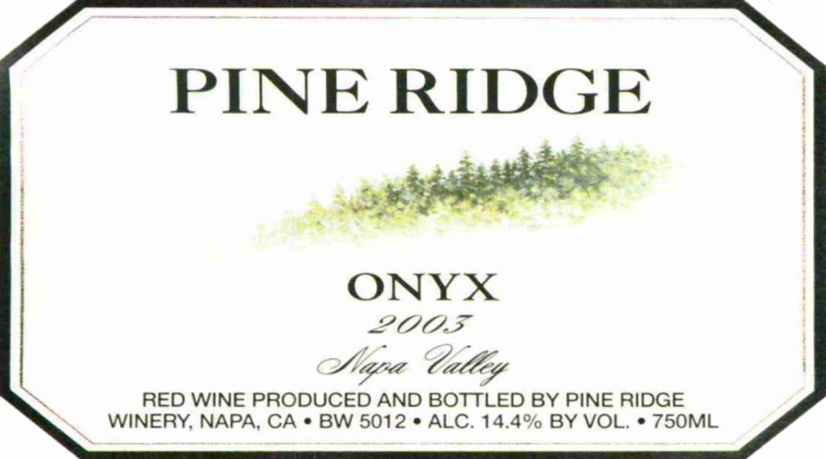 Forefront by Pine Ridge Onyx 2003 Front Label