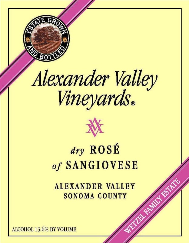Alexander Valley Vineyards Dry Rose of Sangiovese 2008 Front Label