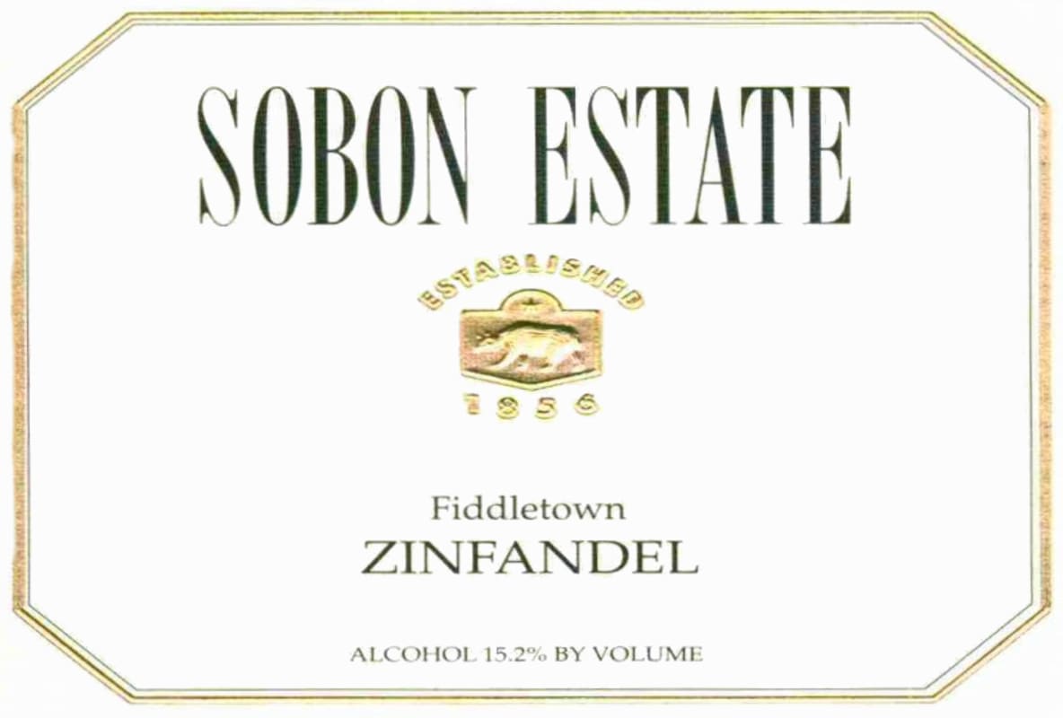 Sobon Estate Zinfandel 2011 Front Label