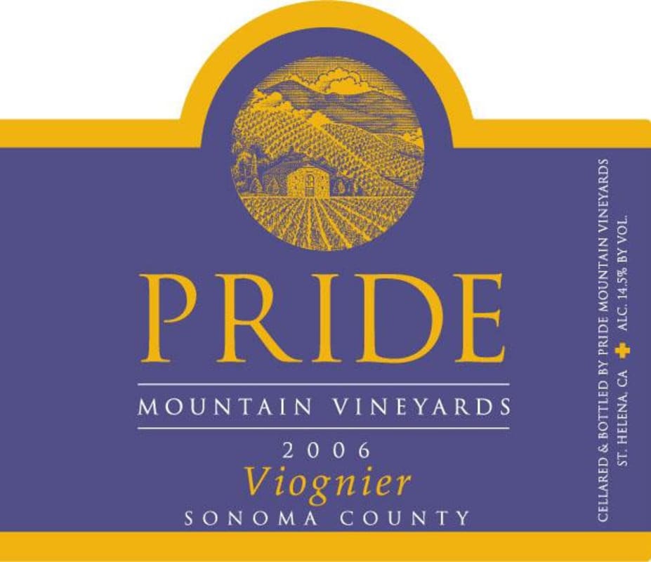 Pride Mountain Vineyards Viognier 2006 Front Label