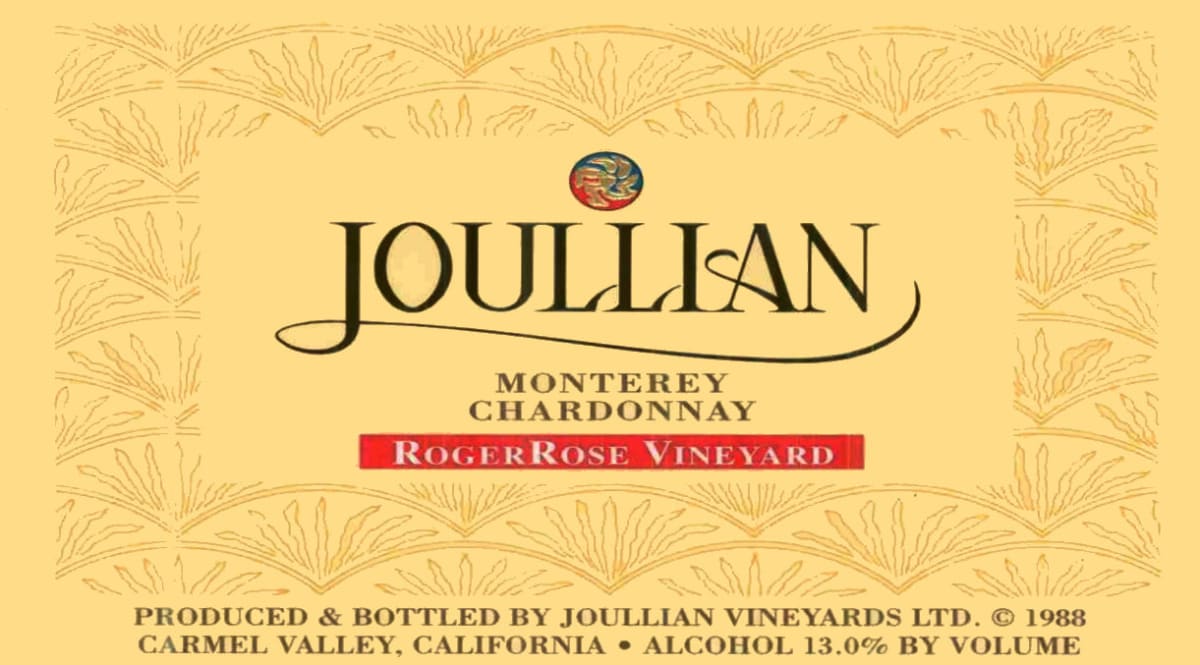 Joullian RogerRose Vineyard Chardonnay 2009 Front Label