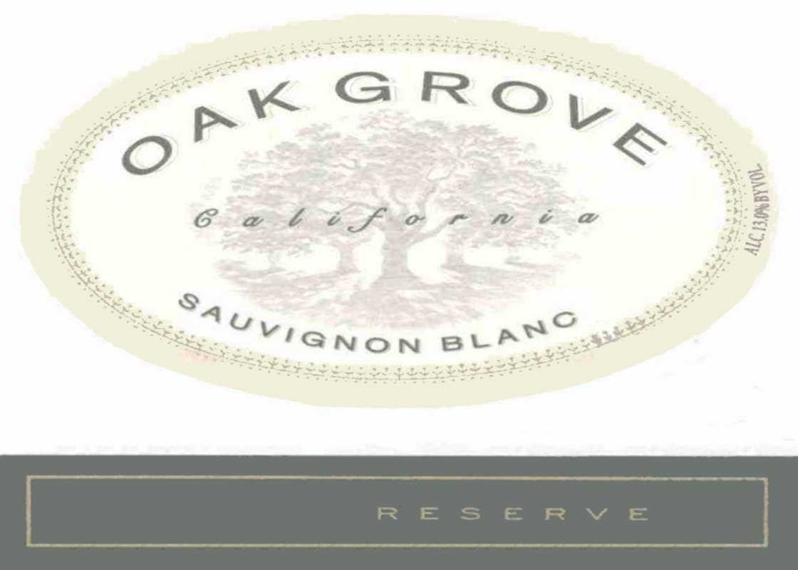 Oak Grove Family Reserve Sauvignon Blanc 2008 Front Label