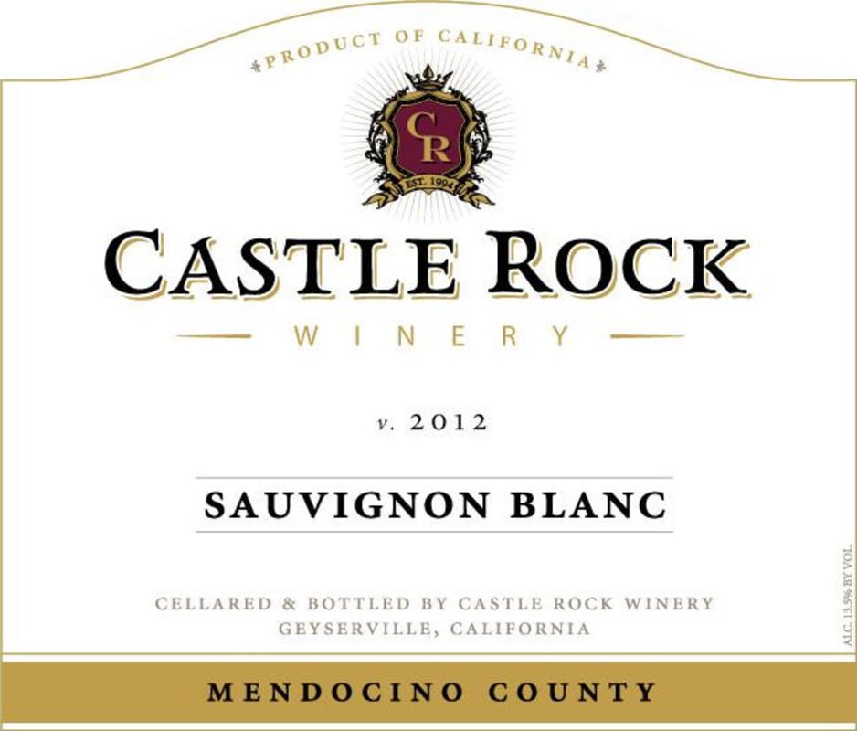 Castle Rock Mendocino County Sauvignon Blanc 2012 Front Label