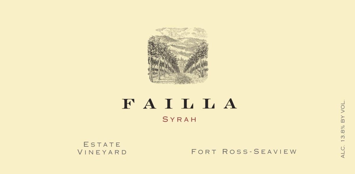 Failla Fort Ross-Seaview Estate Vineyard Syrah 2012 Front Label