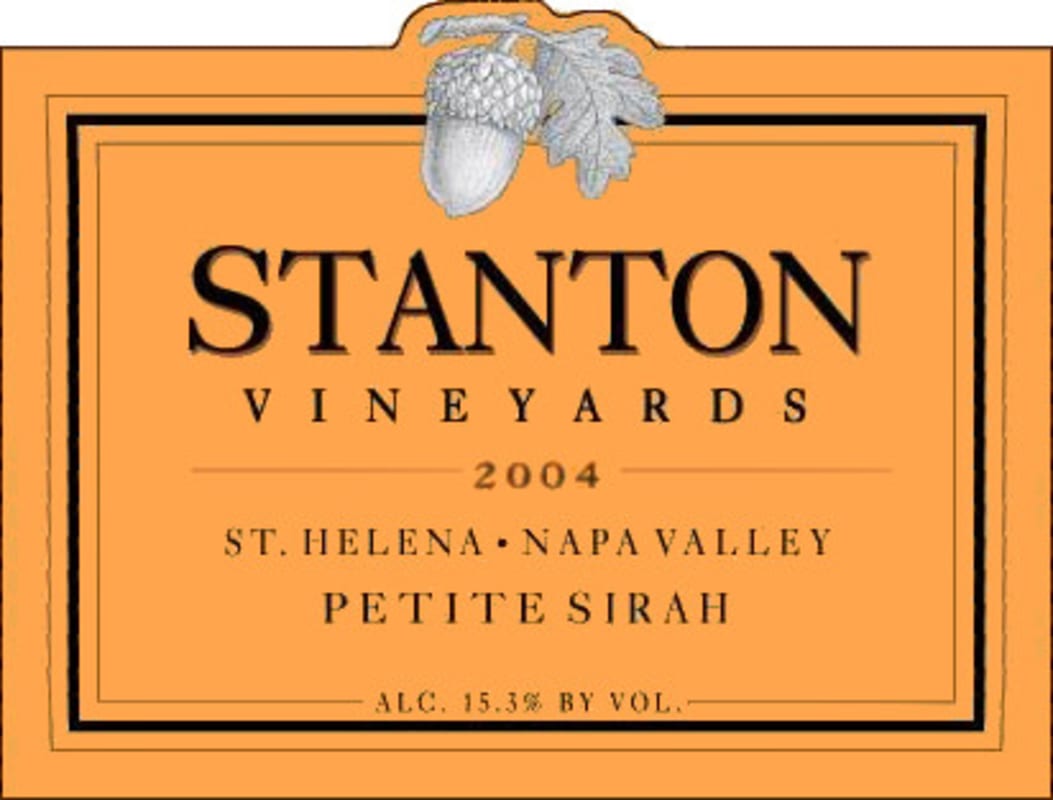 Stanton Vineyards St. Helena Petite Sirah 2004 Front Label