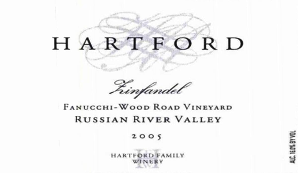 Hartford Fanucchi-Wood Road Zinfandel 2005 Front Label