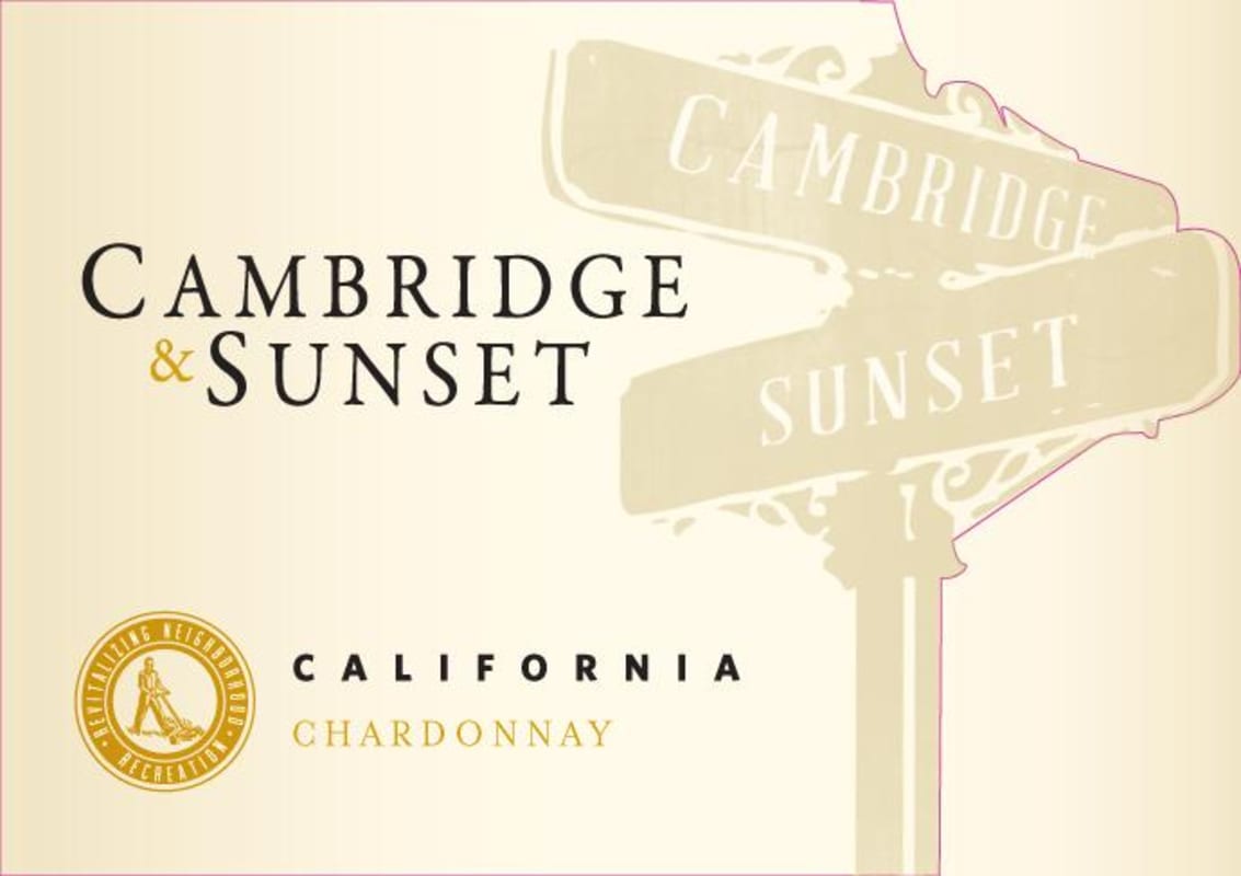 Cambridge California Cellars Cambridge & Sunset Chardonnay 2012 Front Label