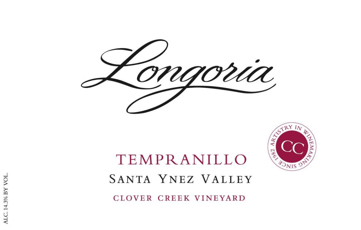 Longoria Tempranillo 2009 Front Label