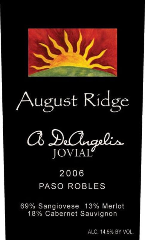 August Ridge A DeAngelis Jovial 2006 Front Label