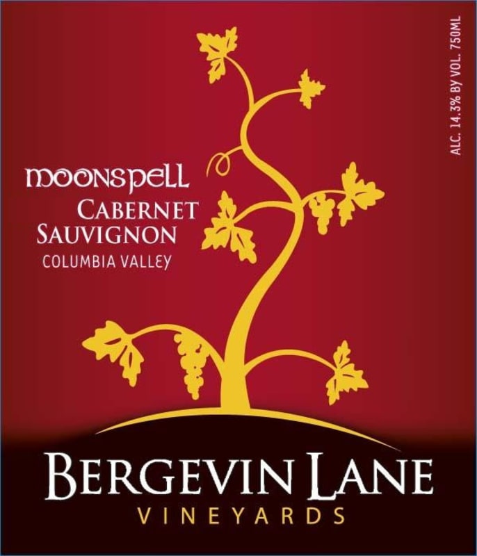 Bergevin Lane Moonspell Cabernet Sauvignon 2012 Front Label