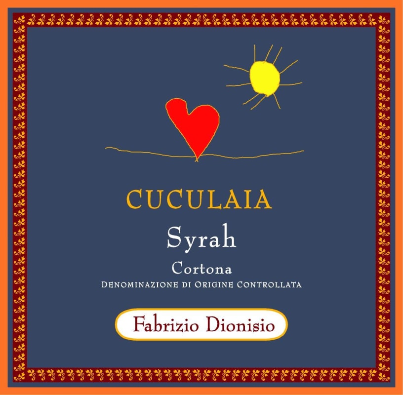 Fabrizio Dionisio Cortona Cuculaia Syrah 2009 Front Label