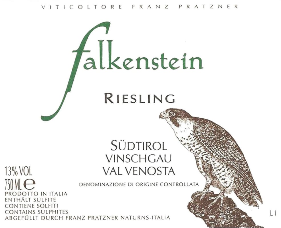 Falkenstein Alto Adige Valle Venosta Riesling 2014 Front Label