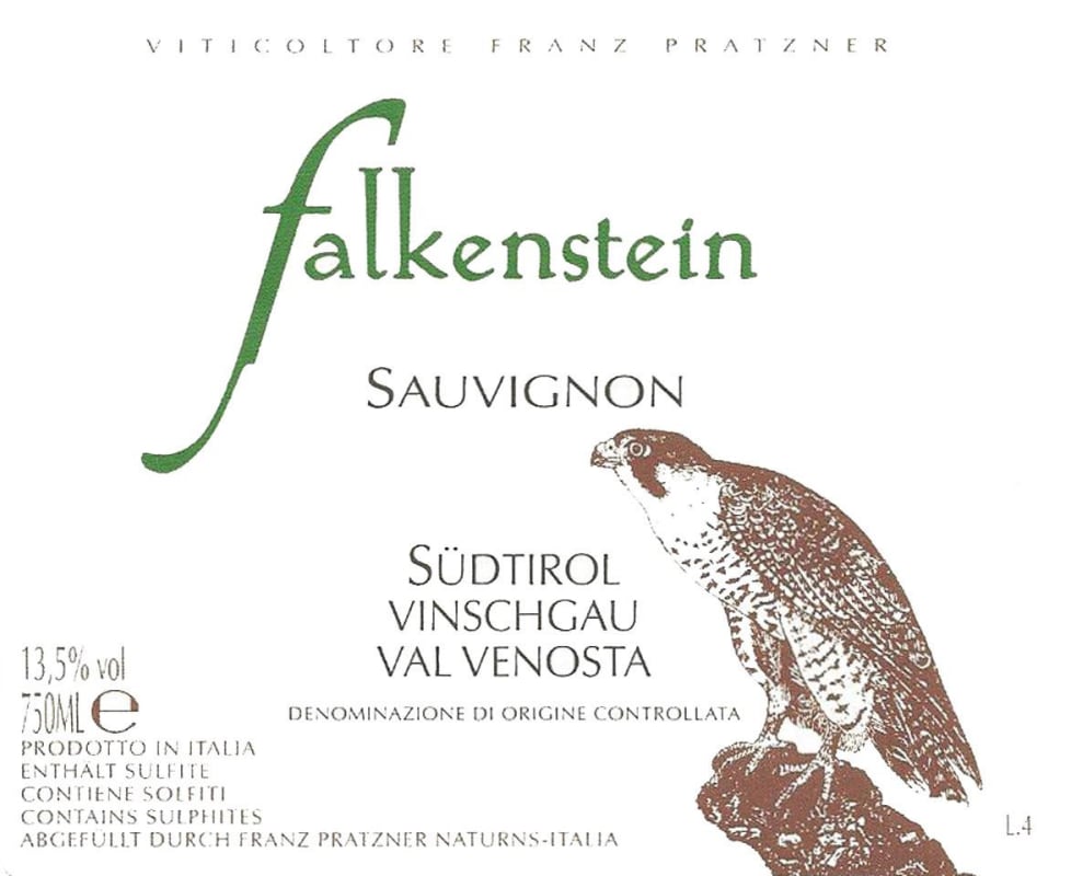 Falkenstein Alto Adige Valle Venosta Sauvignon Blanc 2013 Front Label