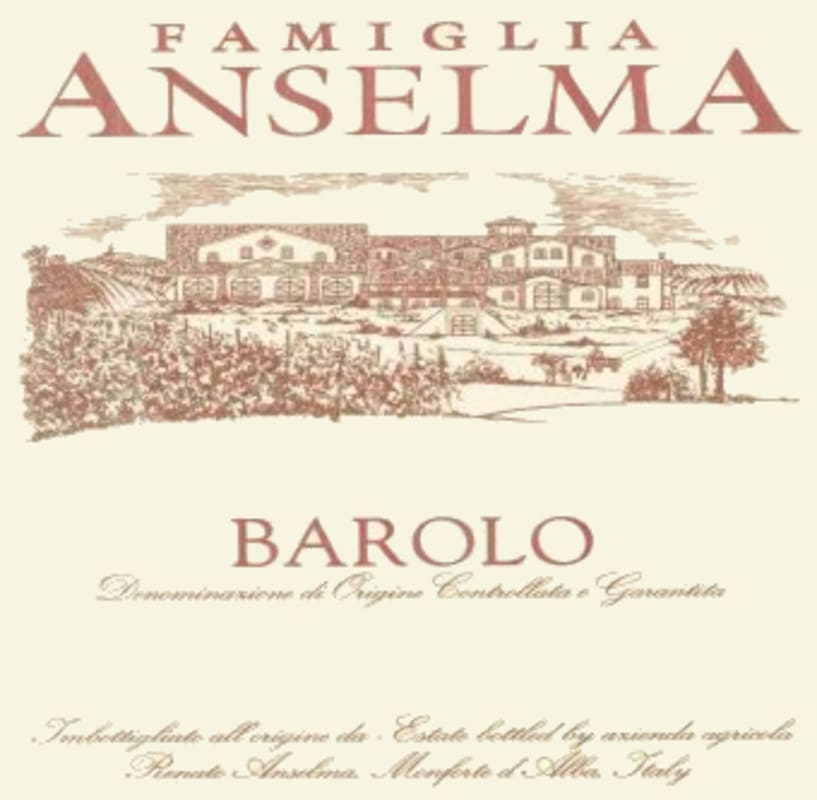 Famiglia Anselma Barolo 2001 Front Label