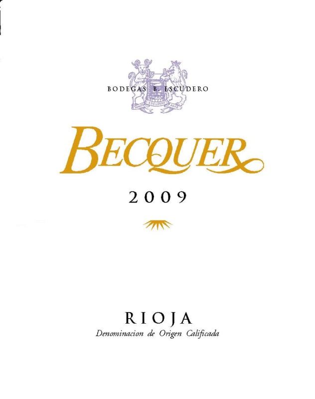 Familia Escudero Becquer Blanco 2009 Front Label
