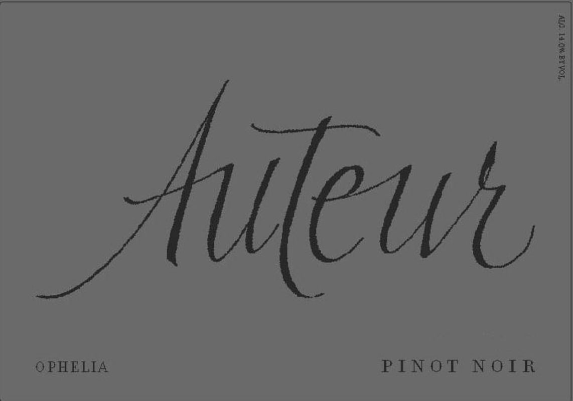 Auteur Wines Ophelia Vineyard Pinot Noir 2007 Front Label