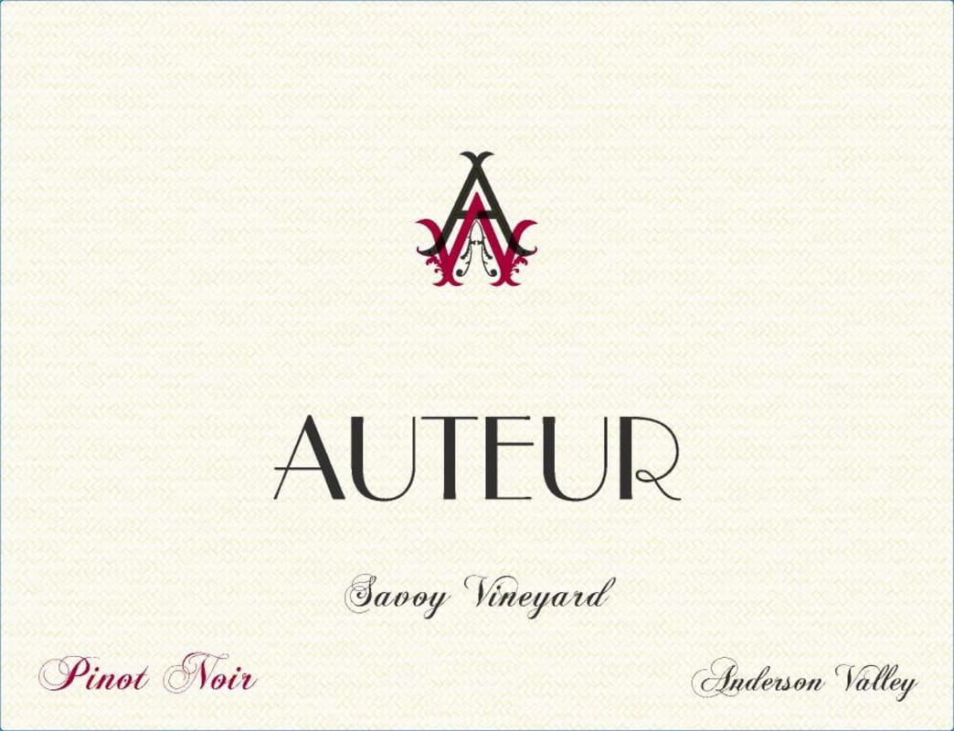 Auteur Wines Savoy Pinot Noir 2012 Front Label
