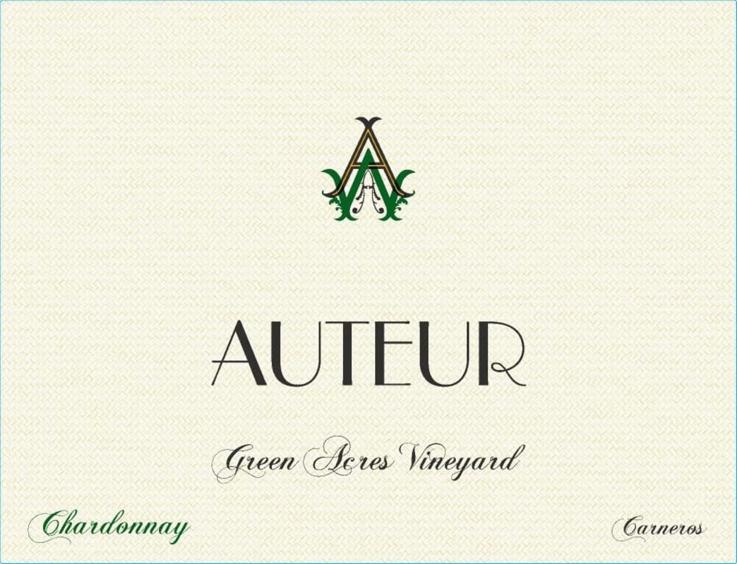 Auteur Wines Green Acres Vineyard Chardonnay 2013 Front Label