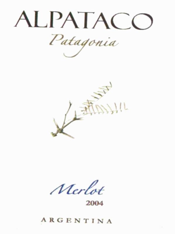 Familia Schroeder Alpataco Merlot 2004 Front Label