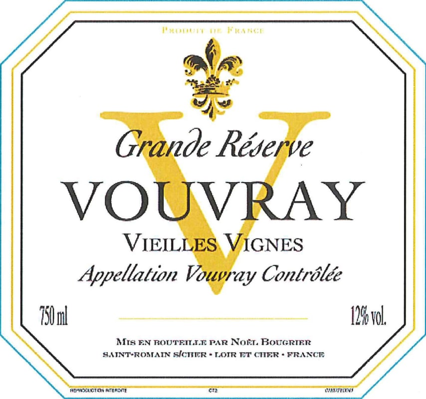 Famille Bougrier Vouvray V Grande Reserve Vieilles Vignes 2010 Front Label