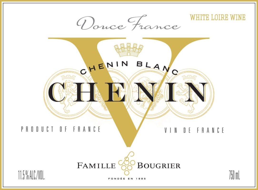 Famille Bougrier Vin de France V Chenin Blanc 2015 Front Label