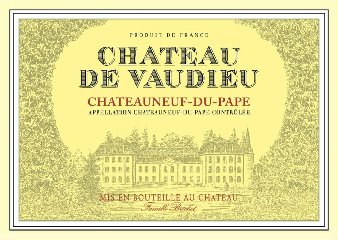 Chateau de Vaudieu Chateauneuf-du-Pape 2014 Front Label