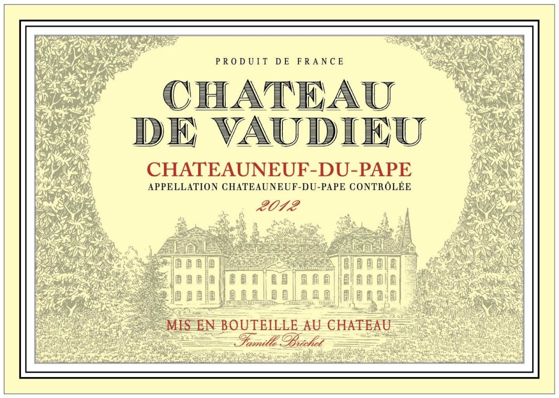 Chateau de Vaudieu Chateauneuf-du-Pape Chateau de Vaudieu Blanc 2012 Front Label