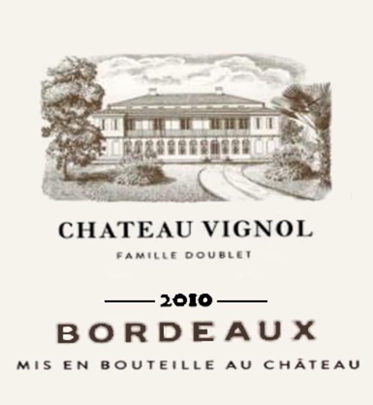 Famille Doublet Chateau Vignol 2010 Front Label