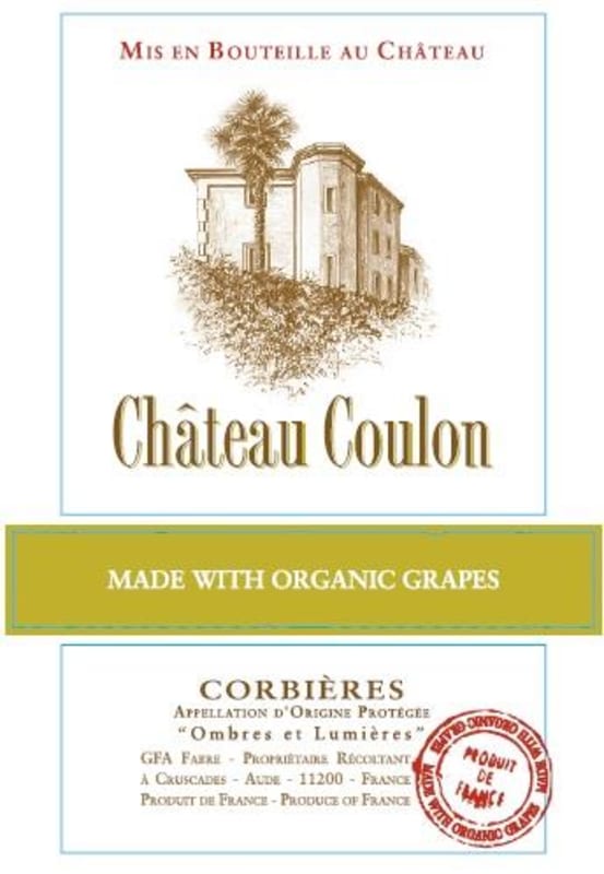 Famille Fabre Chateau Coulon Corbieres Blanc 2015 Front Label