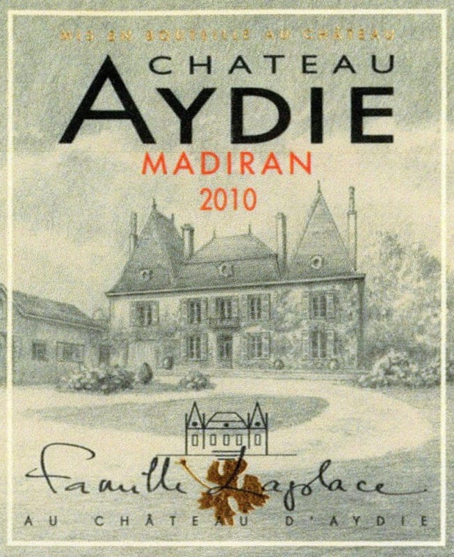 Famille Laplace Chateau d'Aydie 2010 Front Label