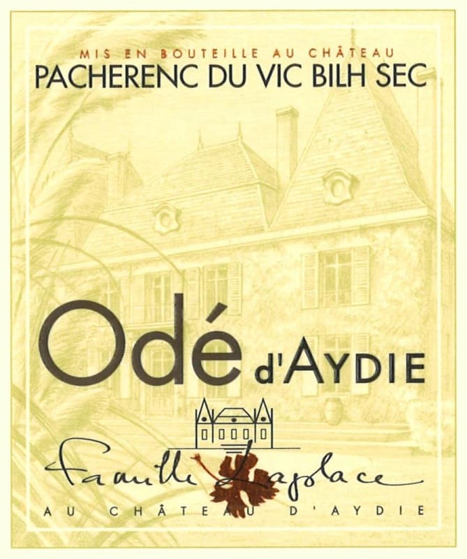 Famille Laplace Chateau d'Aydie Ode d'Aydie Blanc 2015 Front Label